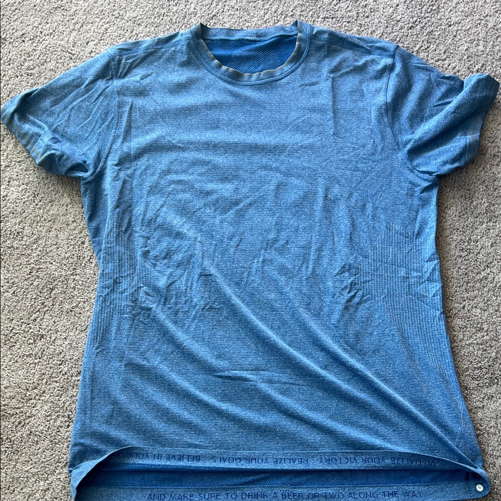 lululemon athletica Ocean Blue Short Sleeve Tee